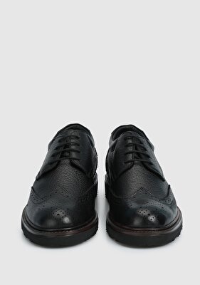 Provoq Siyah Deri Erkek Ayakkabı