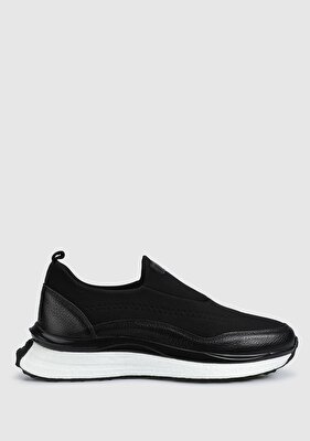Provoq Siyah Deri Erkek Sneaker