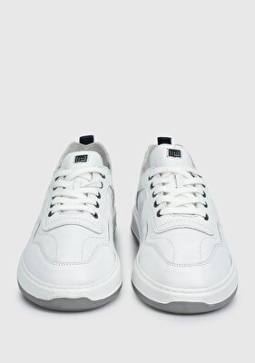  Beyaz Deri Erkek Sneaker