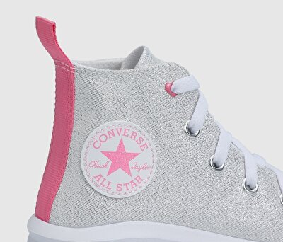 Converse Chuck Taylor All Star Move Platform Sparkle Gümüş Çocuk Sneaker A06333C