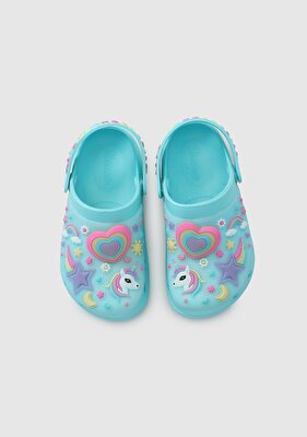 Skechers Turkuaz Kız Çocuk Işıklı Terlik 308406L Tqmt Heart Charmer - Miss Girly