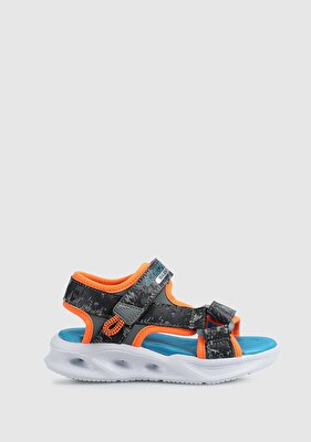 Skechers Gri Erkek Çocuk Işıklı Sandalet 401672L Ccor Sola Glow Sandal - Aquatastic