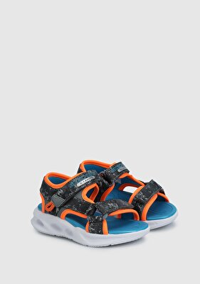 Skechers Gri Erkek Çocuk Işıklı Sandalet 401672L Ccor Sola Glow Sandal - Aquatastic