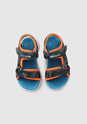 Skechers Gri Erkek Çocuk Işıklı Sandalet 401672L Ccor Sola Glow Sandal - Aquatastic