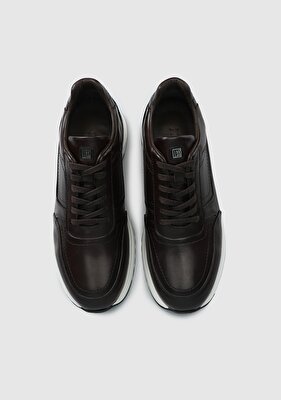 Provoq Kahve Deri Erkek Sneaker