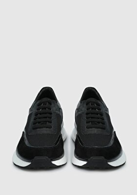 Provoq Siyah Deri Erkek Sneaker