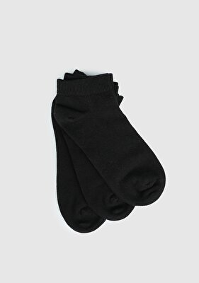 Provoq Siyah  Provoq 6758 3lü Siyah Yarım Erkek Çorap