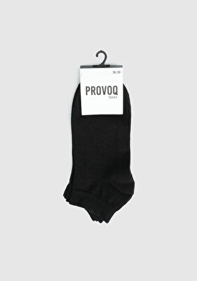 Provoq Siyah  Provoq 6760 3lü Siyah Yarım Kadın Çorap