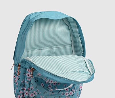 Kaukko Mavi  Kaukko K1733 Soft Floral Mavi Sırt Çantası