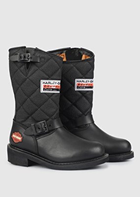 Harley Davidson Laconia 644 Siyah Kadın Yağlı Deri Bot 025G100078