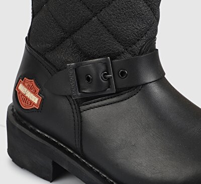 Harley Davidson Laconia 644 Siyah Kadın Yağlı Deri Bot 025G100078