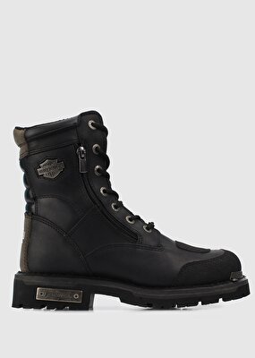 Harley Davidson Riddick Siyah Deri Kadın Asker Botu 025G100321-01