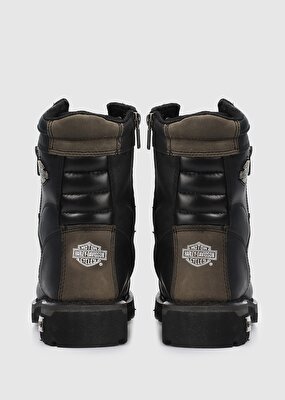 Harley Davidson Riddick Siyah Deri Kadın Asker Botu 025G100321-01