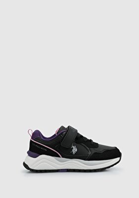 U.S. Polo Assn. Habe Siyah Deri Kız Çocuk Sneaker