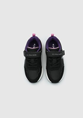 U.S. Polo Assn. Habe Siyah Deri Kız Çocuk Sneaker