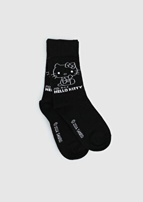 Siyah  Hello Kitty Siyah Soket Çorap 31-34 -1