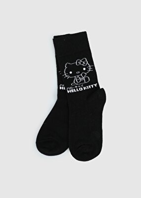 Hello Kitty Siyah  Hello Kitty Siyah Soket Çorap 31-34