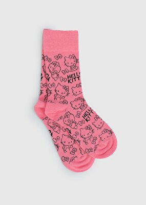 Hello Kitty Pembe  Hello Kitty Pembe Soket Çorap 27-30