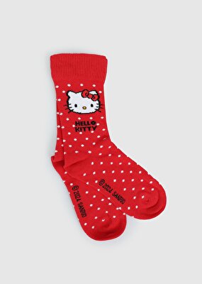 Kırmızı  Hello Kitty Kırmızı Soket Çorap 27-30 -1