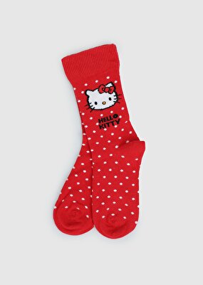 Hello Kitty Kırmızı  Hello Kitty Kırmızı Soket Çorap 27-30