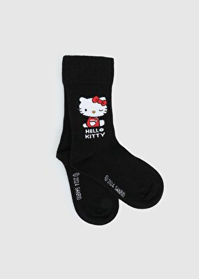 Siyah  Hello Kitty Siyah Soket Çorap 27-30 -1