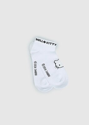 Hello Kitty Beyaz  Hello Kitty Beyaz Patik Çorap 27-30