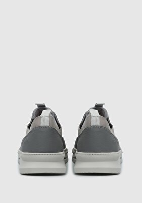 Provoq Gri Deri Erkek Sneaker