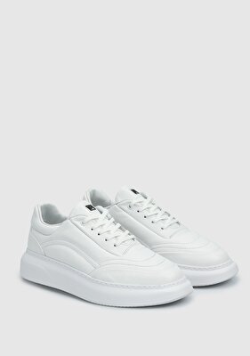 Provoq Beyaz Deri Erkek Sneaker