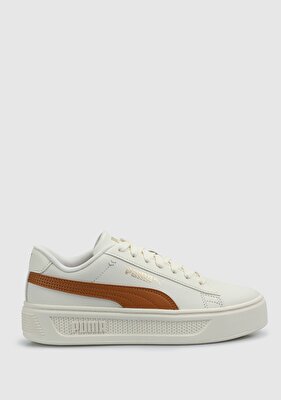 Puma Smash Platform V3 Sports Kadın Krem Sneaker