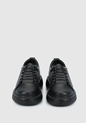 Provoq Siyah Deri Kadın Sneaker