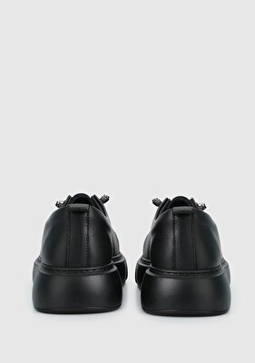 Provoq Siyah Deri Kadın Sneaker
