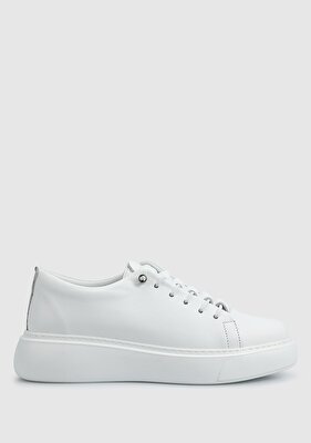 Provoq Beyaz Deri Kadın Sneaker