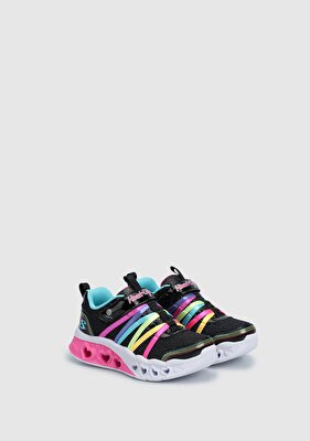 Skechers 303252L BKMT FLUTTER HEART LİGHTS  -  RAİNBOW BESTİE