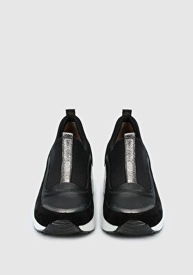 Provoq Siyah Deri Kadın Sneaker