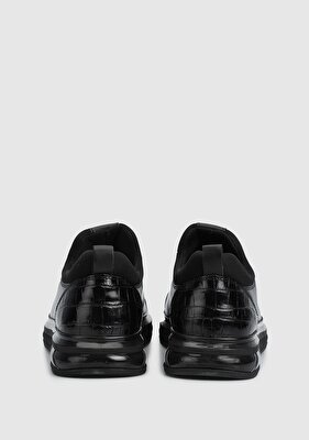 Provoq Siyah Deri Erkek Sneaker