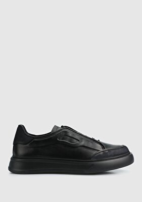 Provoq Siyah Deri Erkek Sneaker