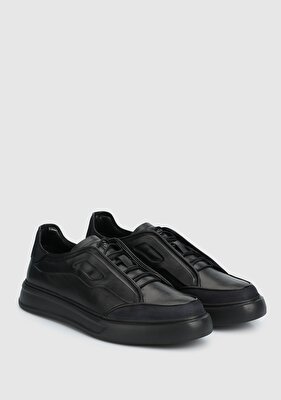 Provoq Siyah Deri Erkek Sneaker