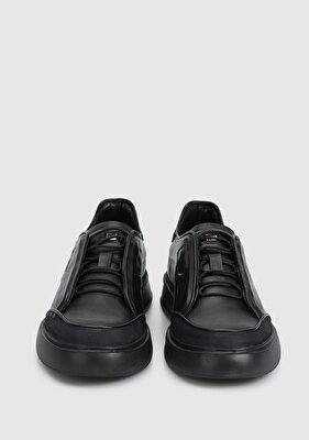Provoq Siyah Deri Erkek Sneaker