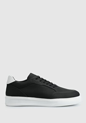 Provoq Siyah Deri Erkek Sneaker