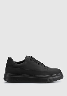 Provoq Siyah Deri Erkek Sneaker