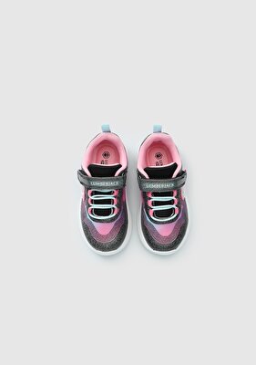 Lumberjack Wavy Siyah Deri Kız Çocuk Sneaker