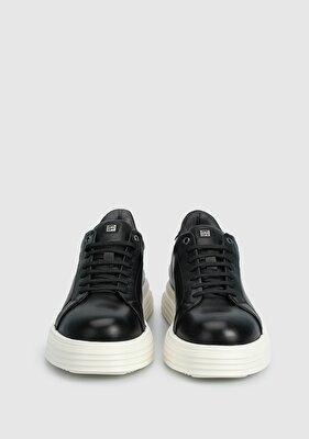 Provoq Siyah Deri Erkek Sneaker