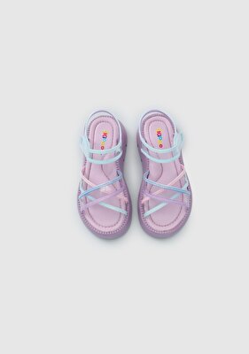 Kiddo Lila Kız Çocuk Düz Sandalet