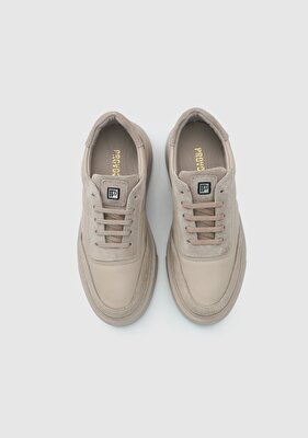 Provoq Vizon Deri Kadın Sneaker
