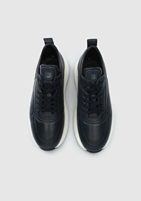 Provoq Lacivert Deri Erkek Sneaker
