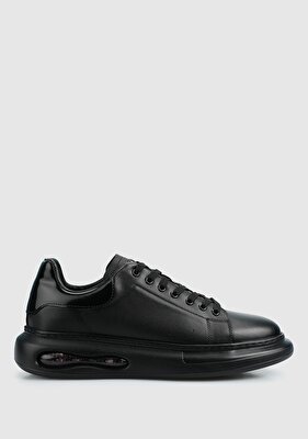 Provoq Siyah Deri Erkek Sneaker