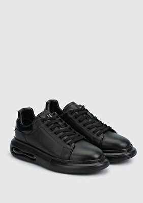 Provoq Siyah Deri Erkek Sneaker