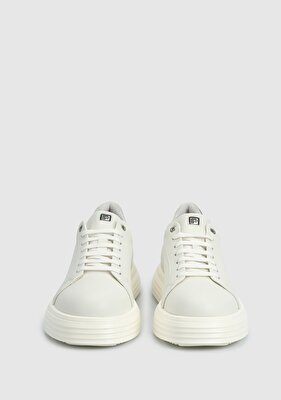 Provoq Krem Deri Erkek Sneaker