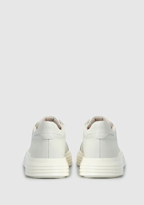 Provoq Krem Deri Erkek Sneaker