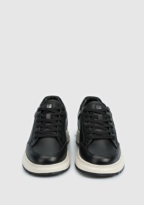 Provoq Siyah Deri Erkek Sneaker